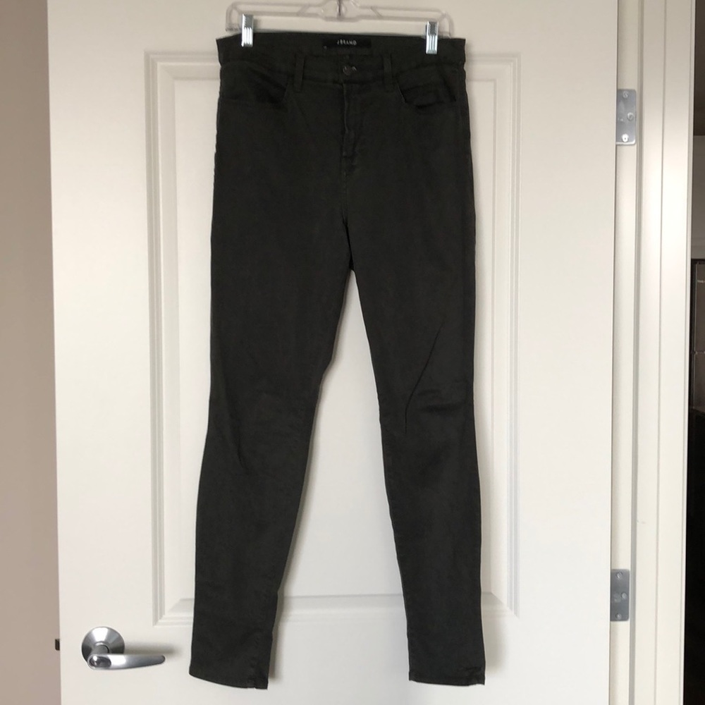 J Brand Maria High Rise Skinny Jeans- dark green